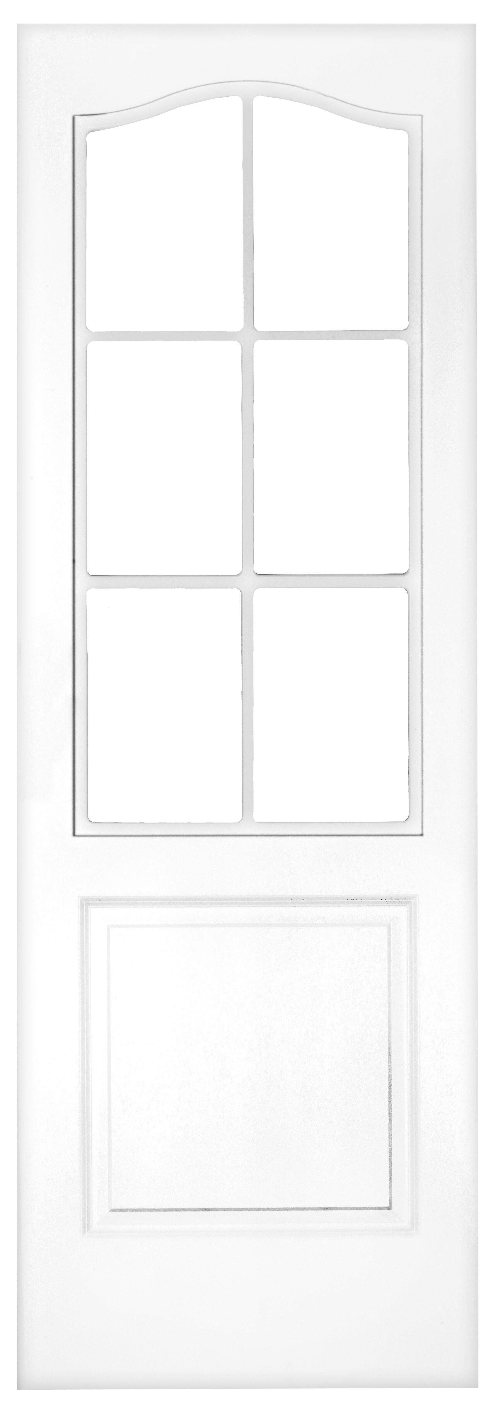 Puerta corredera con cristal praga blanco de 82.5 cm de la marca Sin marca