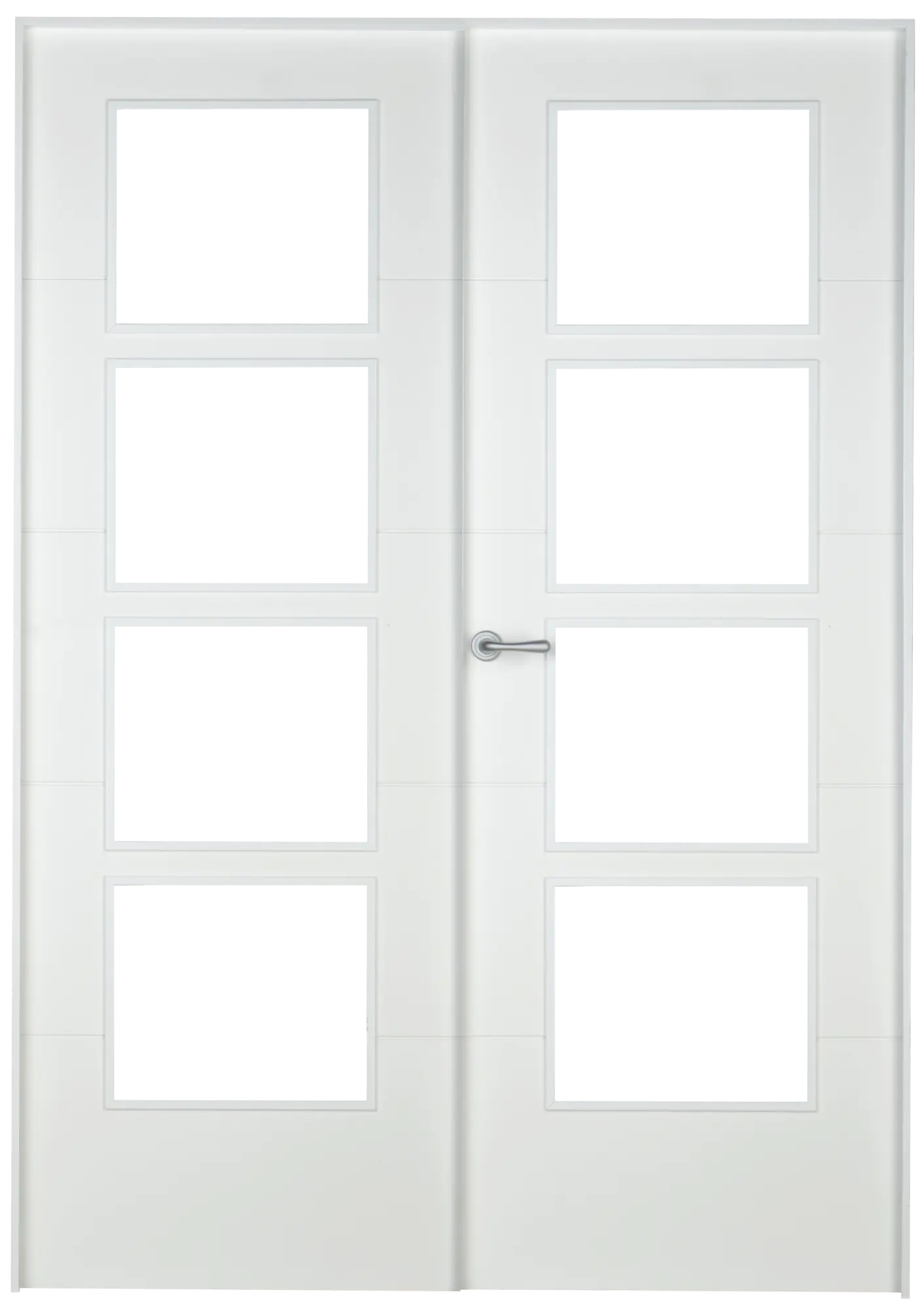 Puerta lucerna blanco apertura derecha con cristal 125cm