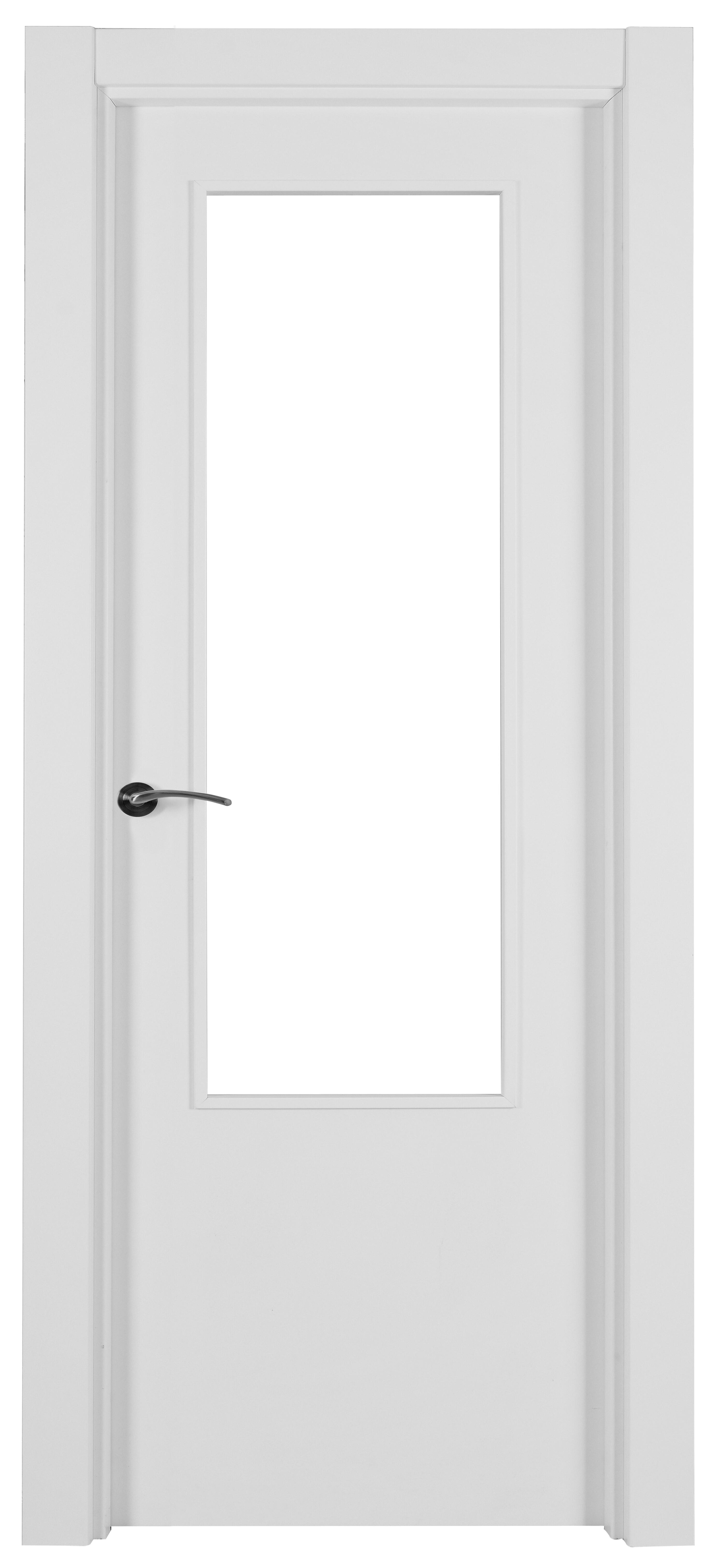 Puerta lyon blanco apertura derecha con cristal 72.5cm