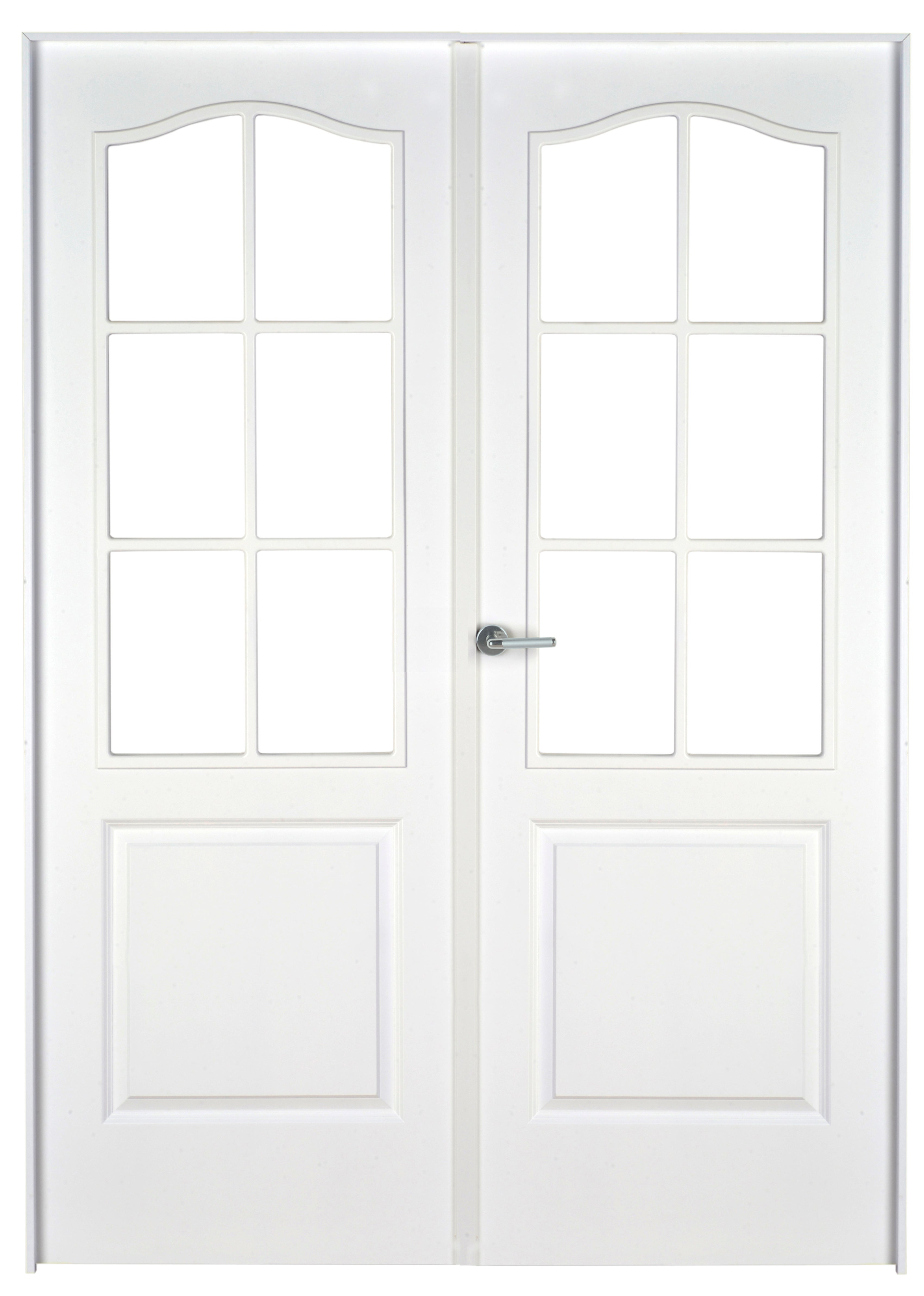 Puerta praga blanco apertura derecha con cristal 145cm de la marca Sin marca