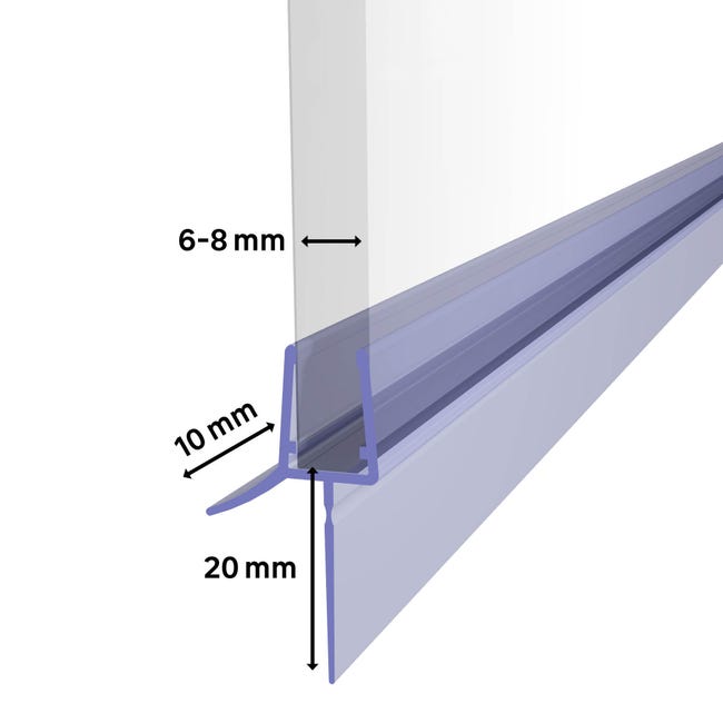 Perfil de sellado vierteaguas inferior adhesivo (L x An x Al: 100 cm x 11  mm x 9,5 mm)