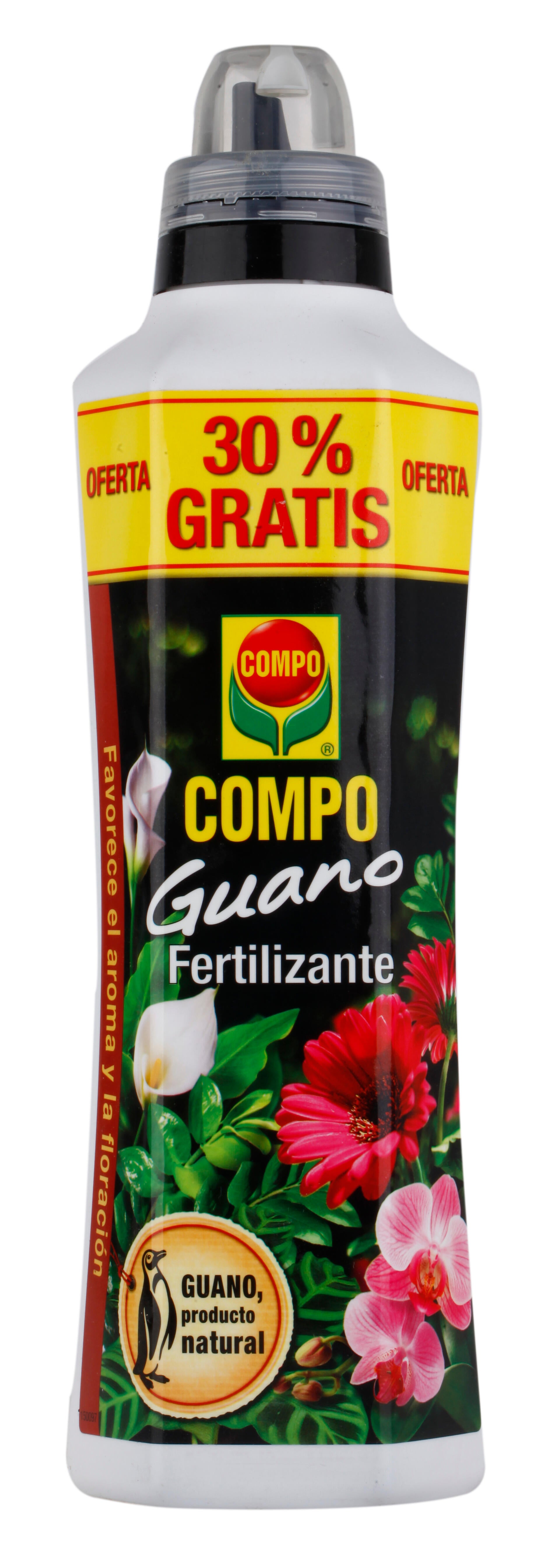 Fertilizante con guano granulado compo para toda planta interior y terraza 1,3l