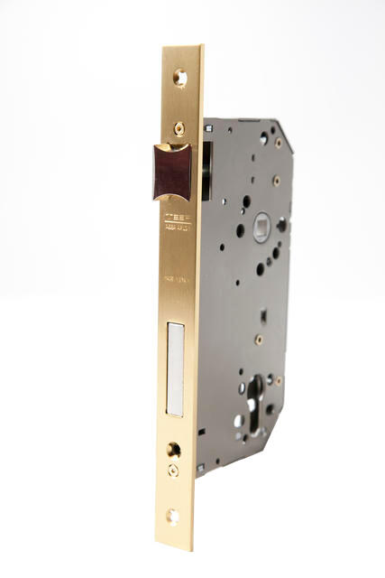 Cerradura de embutir de 50 mm de entrada y 85 mm entre eje de dorado