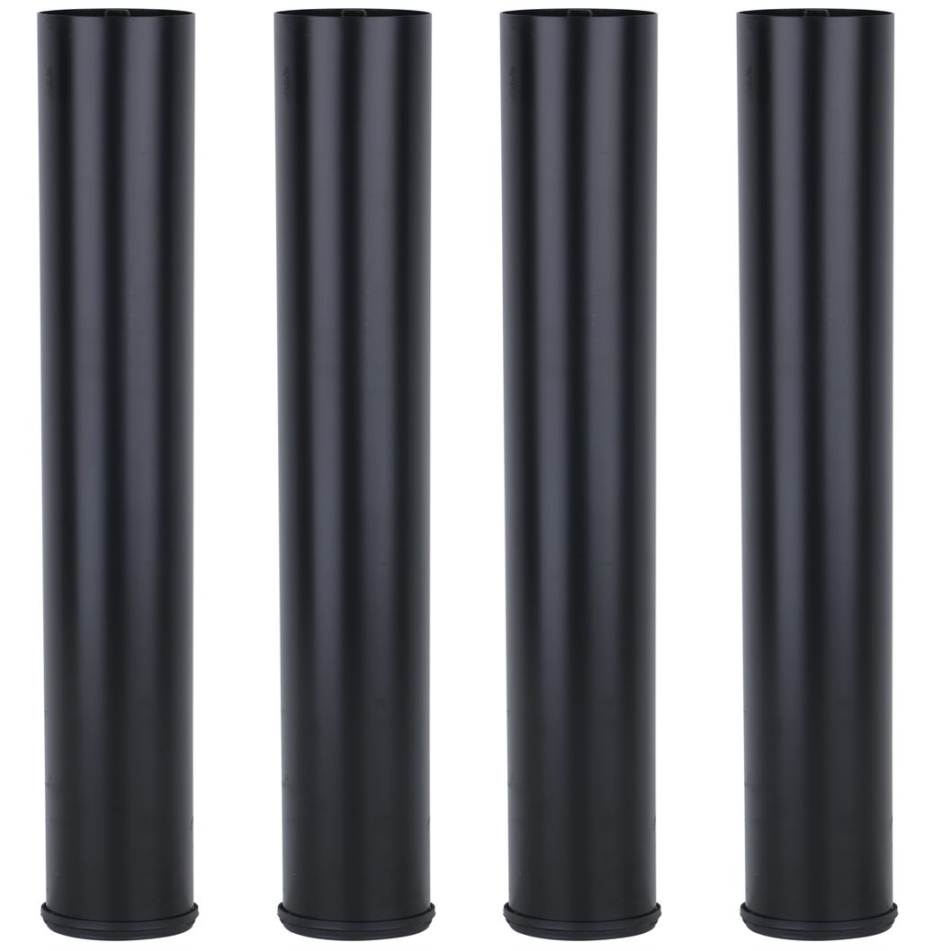 4 Pata regulable de acero para mesa hasta 73 cm color negro