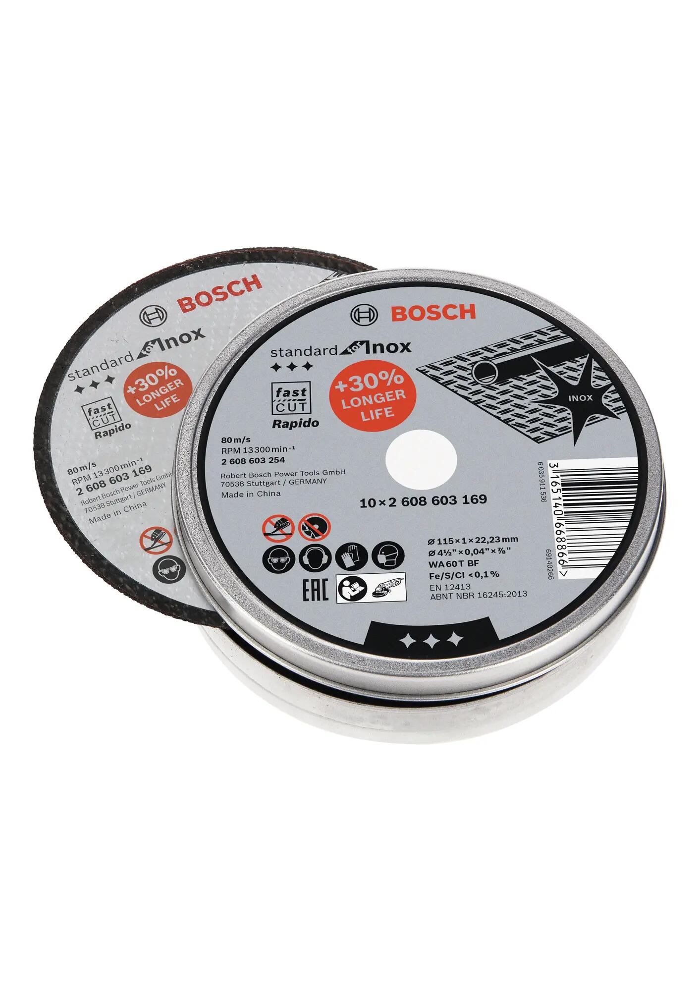 10 Discos De Corte Bosch para Amoladora 115 mm x 1 mm – Espacio Industria