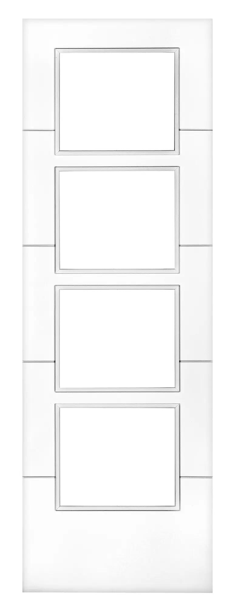 Puerta corredera con cristal holanda blanco de 72.5 cm