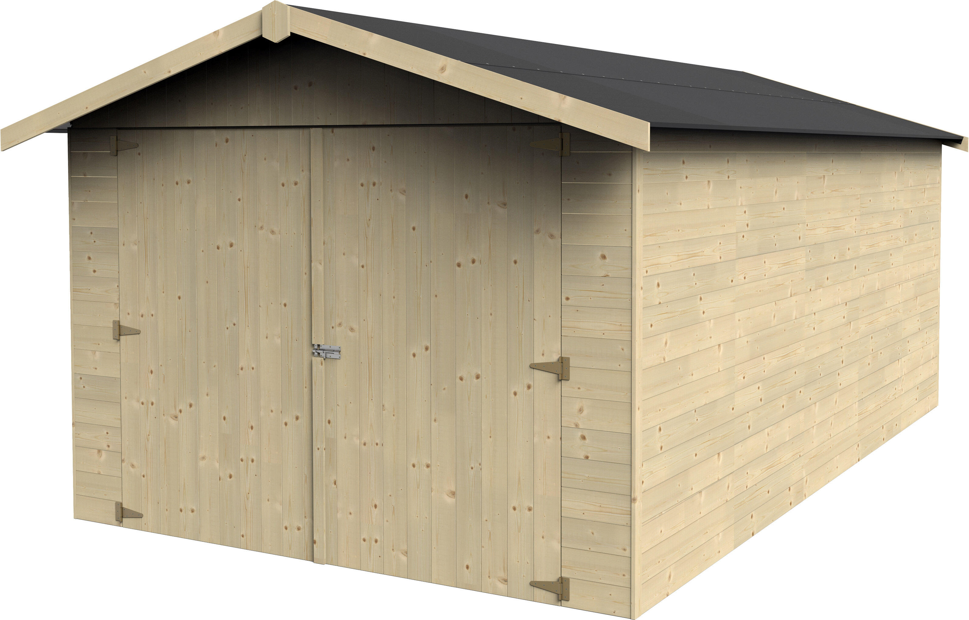 Garaje de madera garove para 1 coche de 303 x 221 x 492 cm