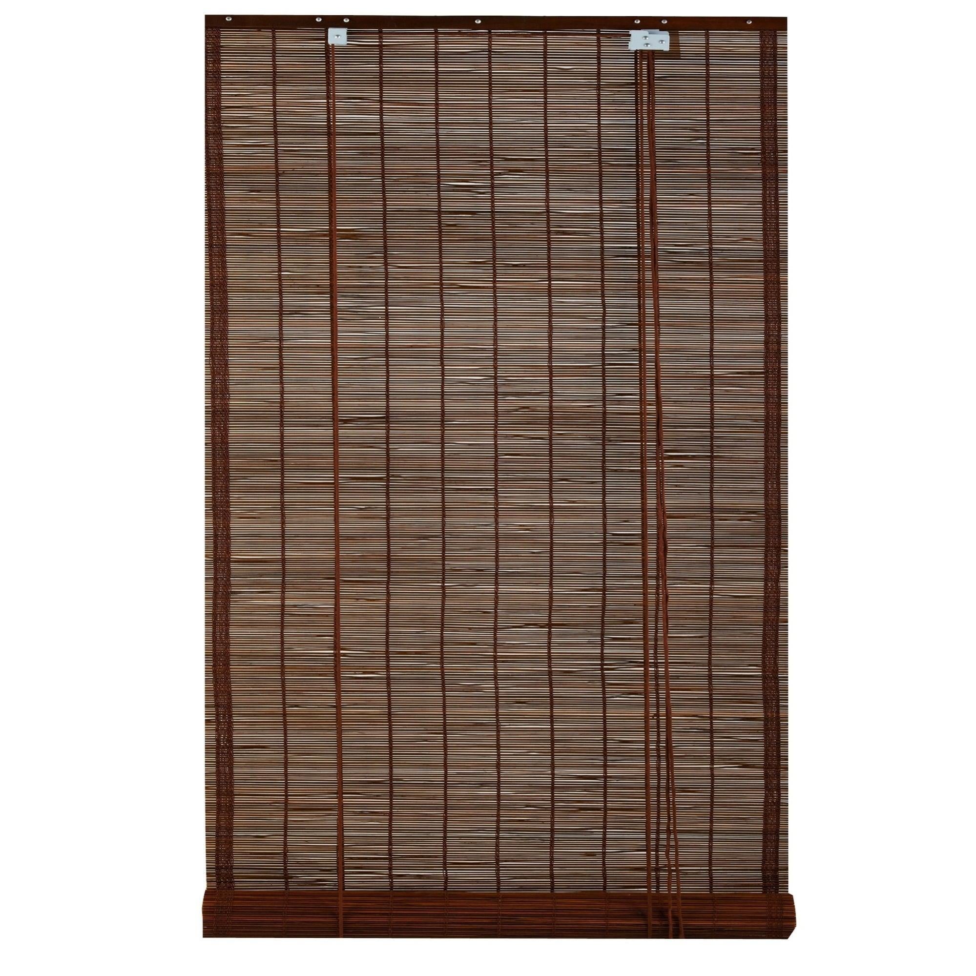 Estor enrollable de bambú marrón de 120x230cm | Leroy