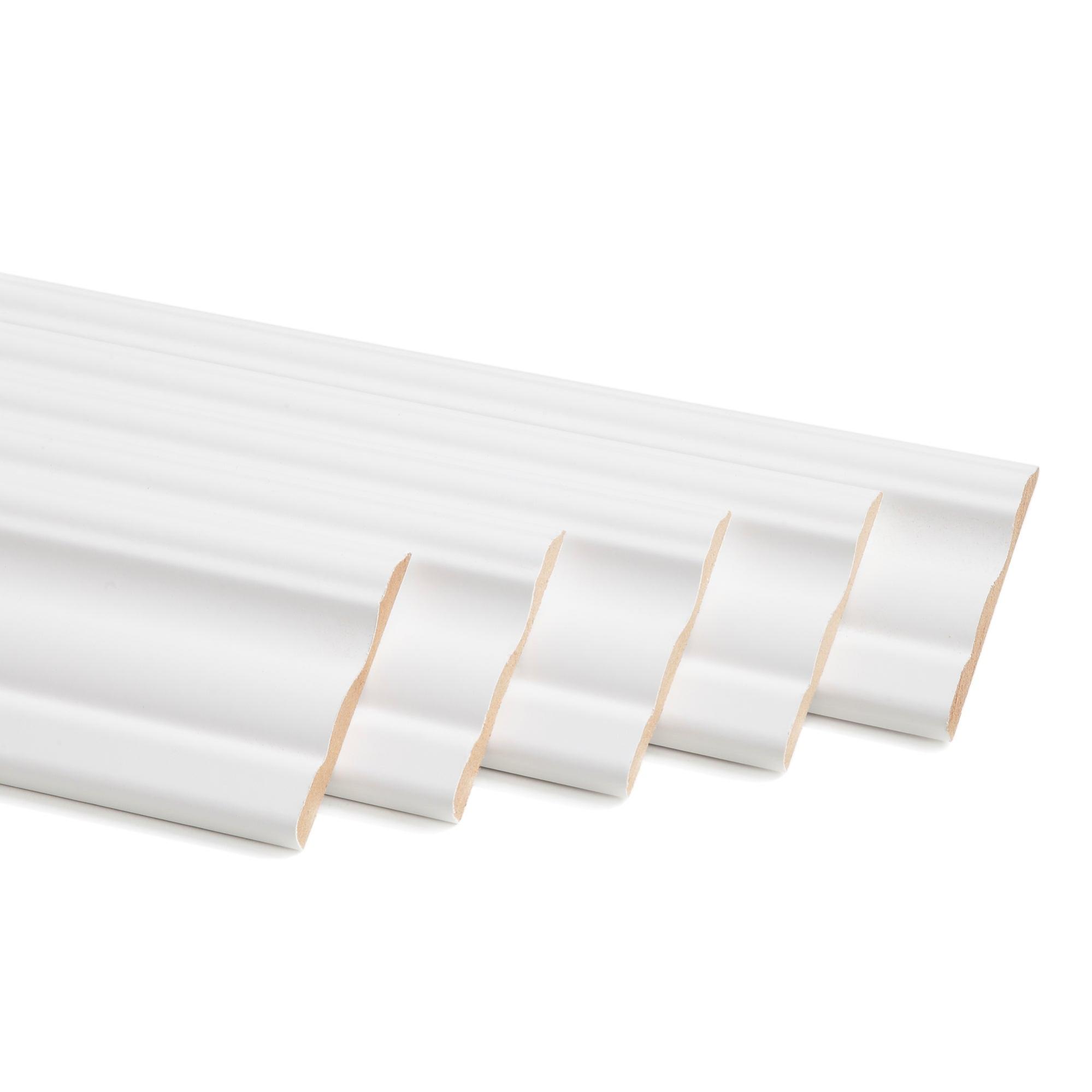 Kit de 5 jambas de madera blanco 70 x 10 mm de la marca Sin marca