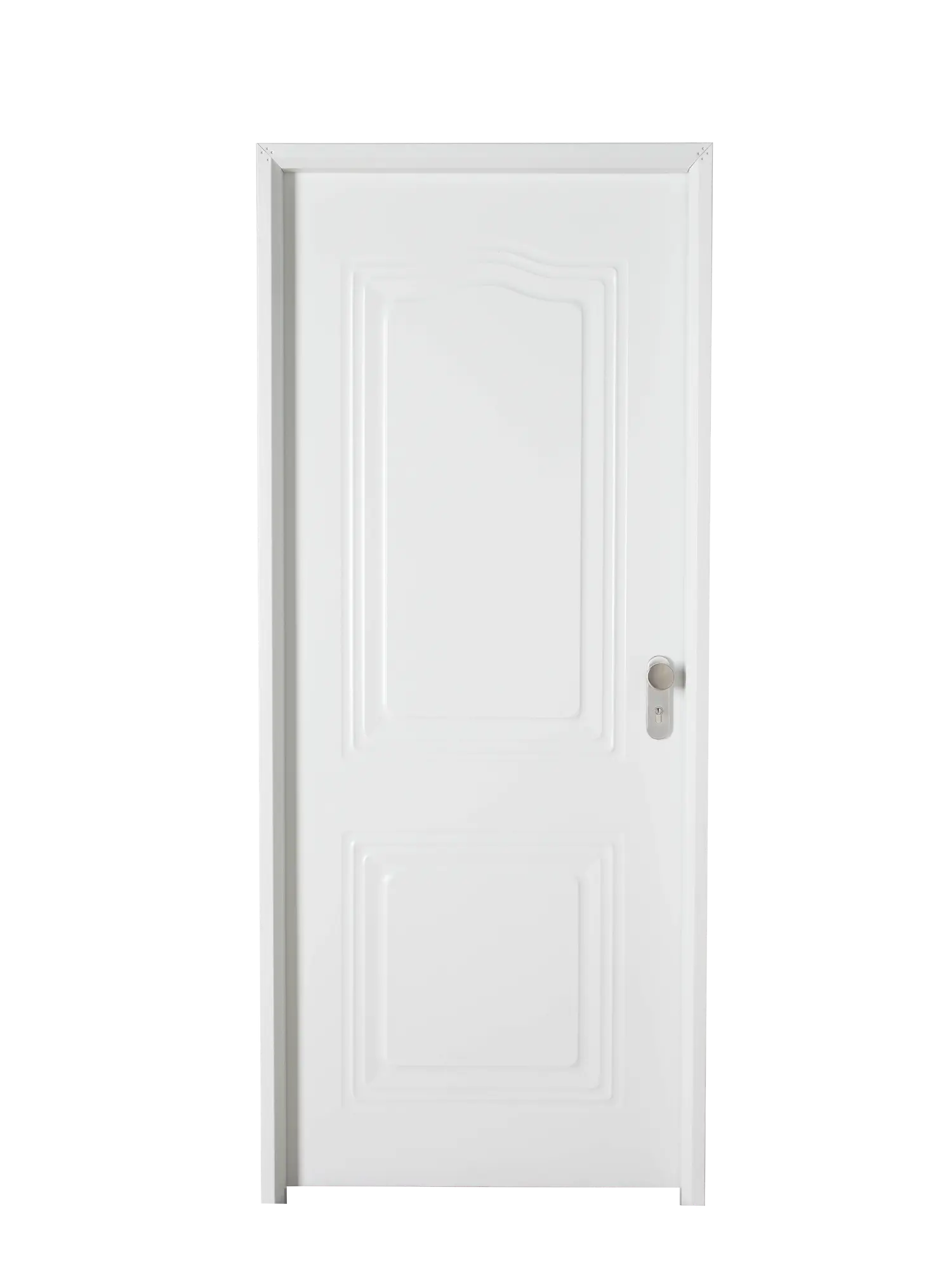 Puerta de entrada metálica semiprovenzal eco blanco izquierda de 89x210 cm