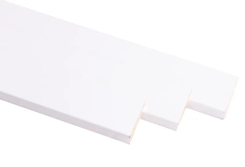 Kit de 3 molduras de madera blanco 60 x 10 mm