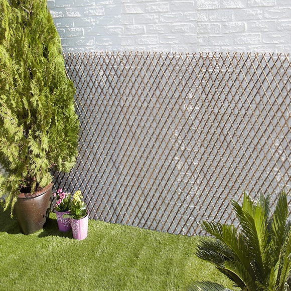 Celosía PVC blanca de 100 x 200 cm para jardín