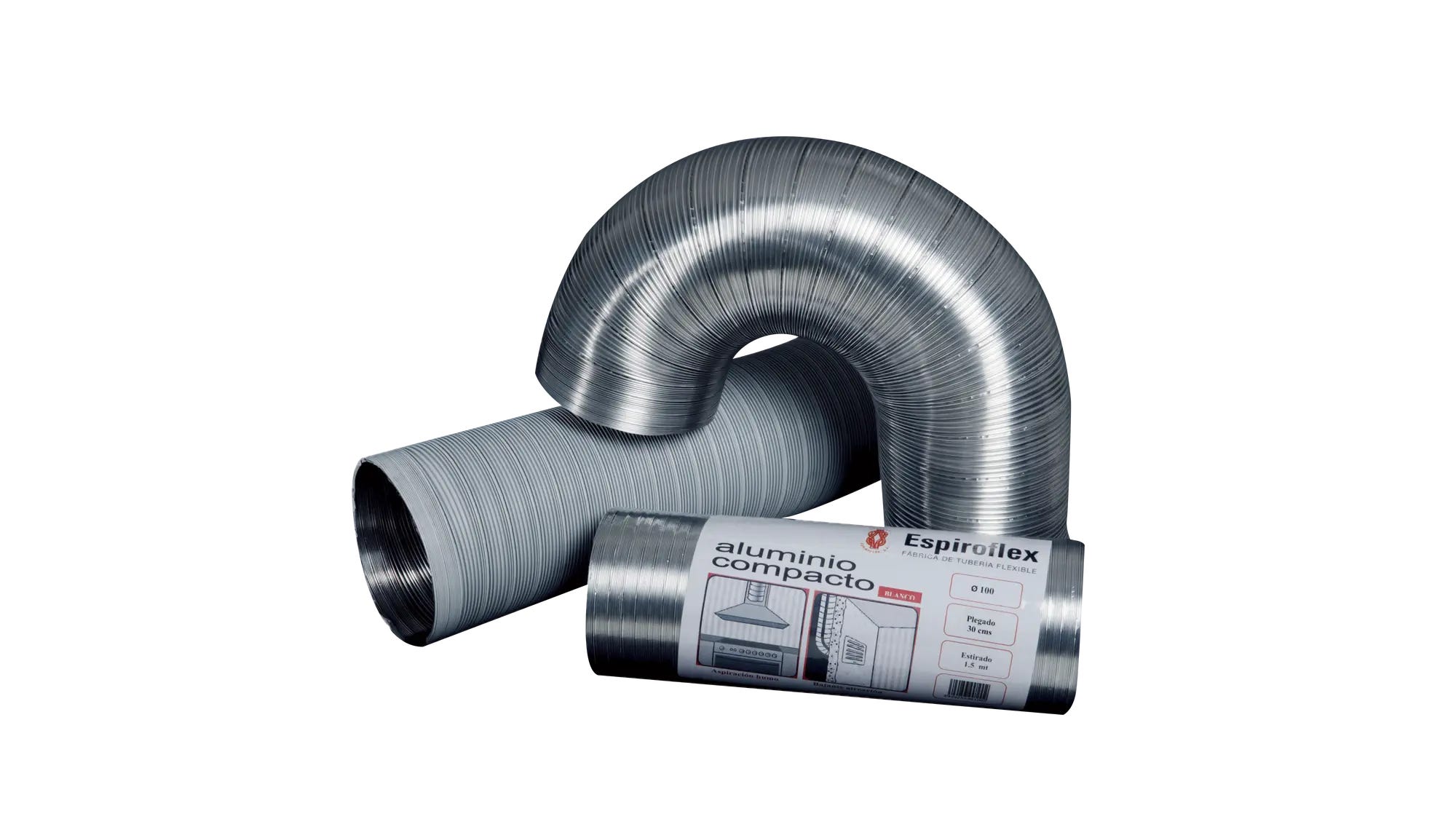 Tubo flexible d-150 1,5m aluminio