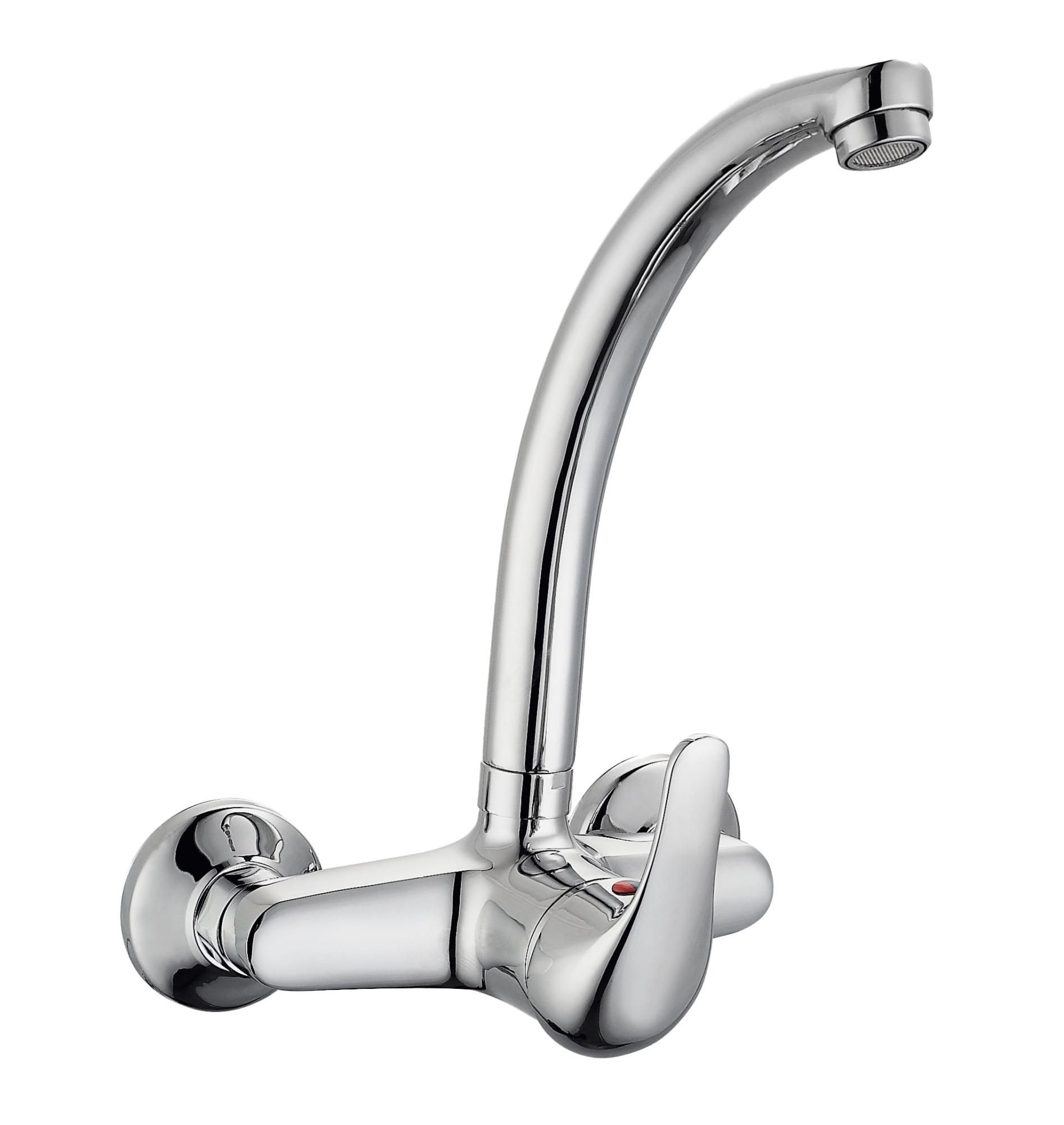 Grifo de cocina monomando ca o alto ROUSSEAU Swan 13 17 acero