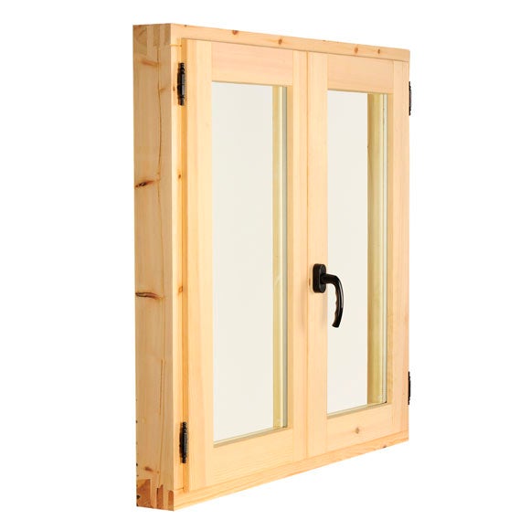 Ventana madera de pino line practicable de 80x100cm de la marca Sin marca
