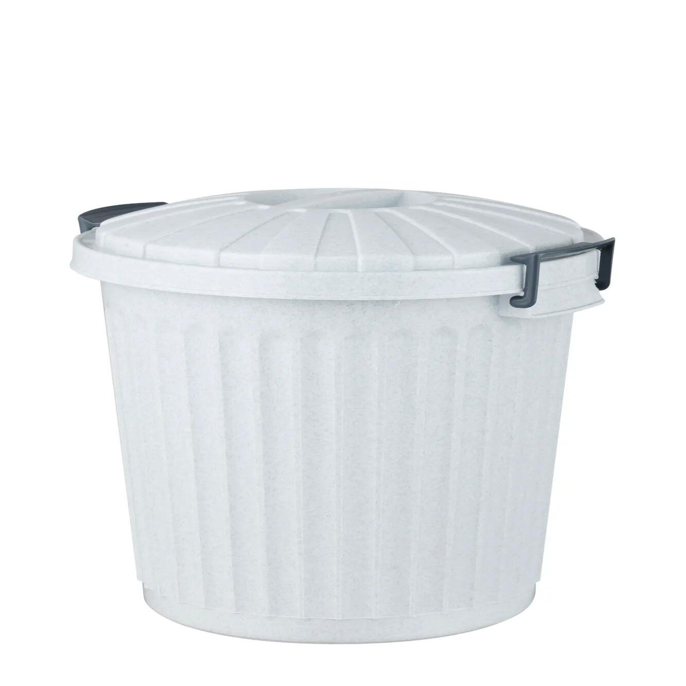 Cubo de basura orgánica DELINIA Trendy plástico gris 6 litros