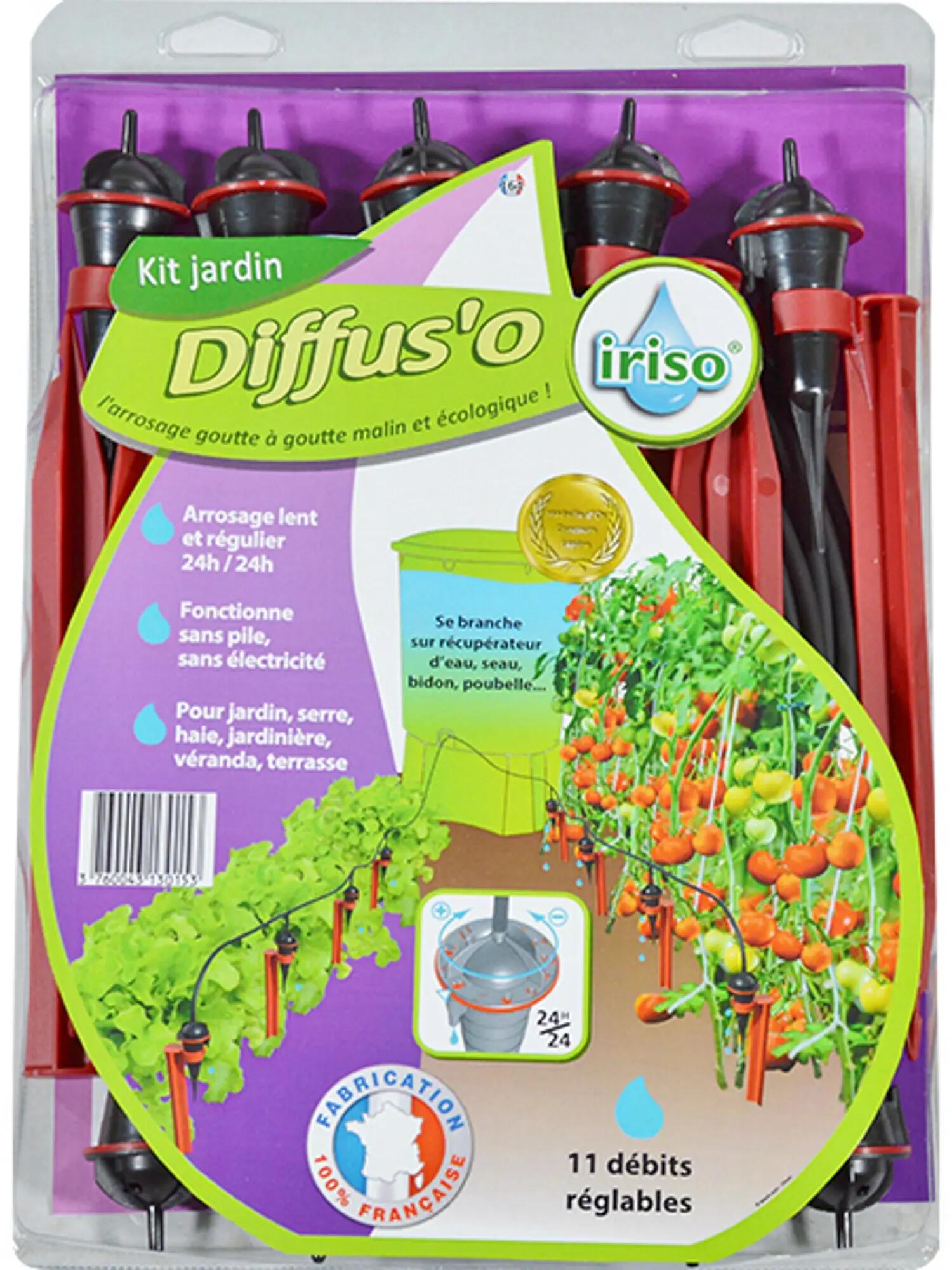 Kit de riego por goteo iriso para regar 10 plantas indicado para huerto y jardín