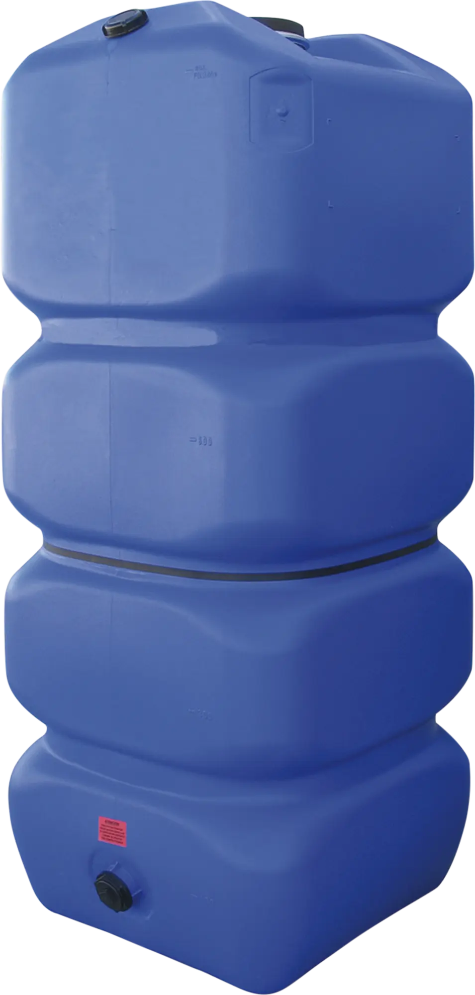 DEPÓSITO rectangular Azul de polietileno para Agua potable. Capacidad 1000  litros. Largo 135 cm, Ancho 62 cm, Alto 171 cm