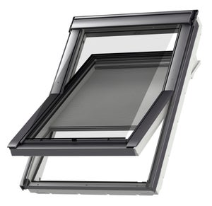 Cortina para ventana de techo Manual marrón 140x114 cm