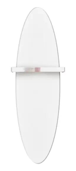Radiador toallero de agua cicsa flat óvalo 100x28 color blanco