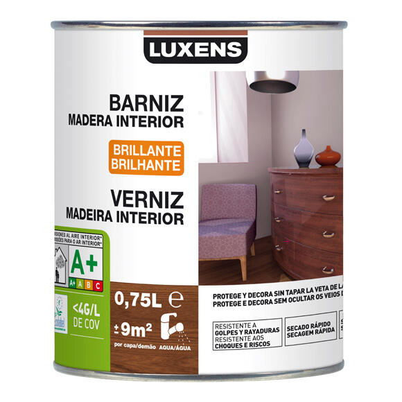 Barniz de interior luxens brillo wengué 0,75l