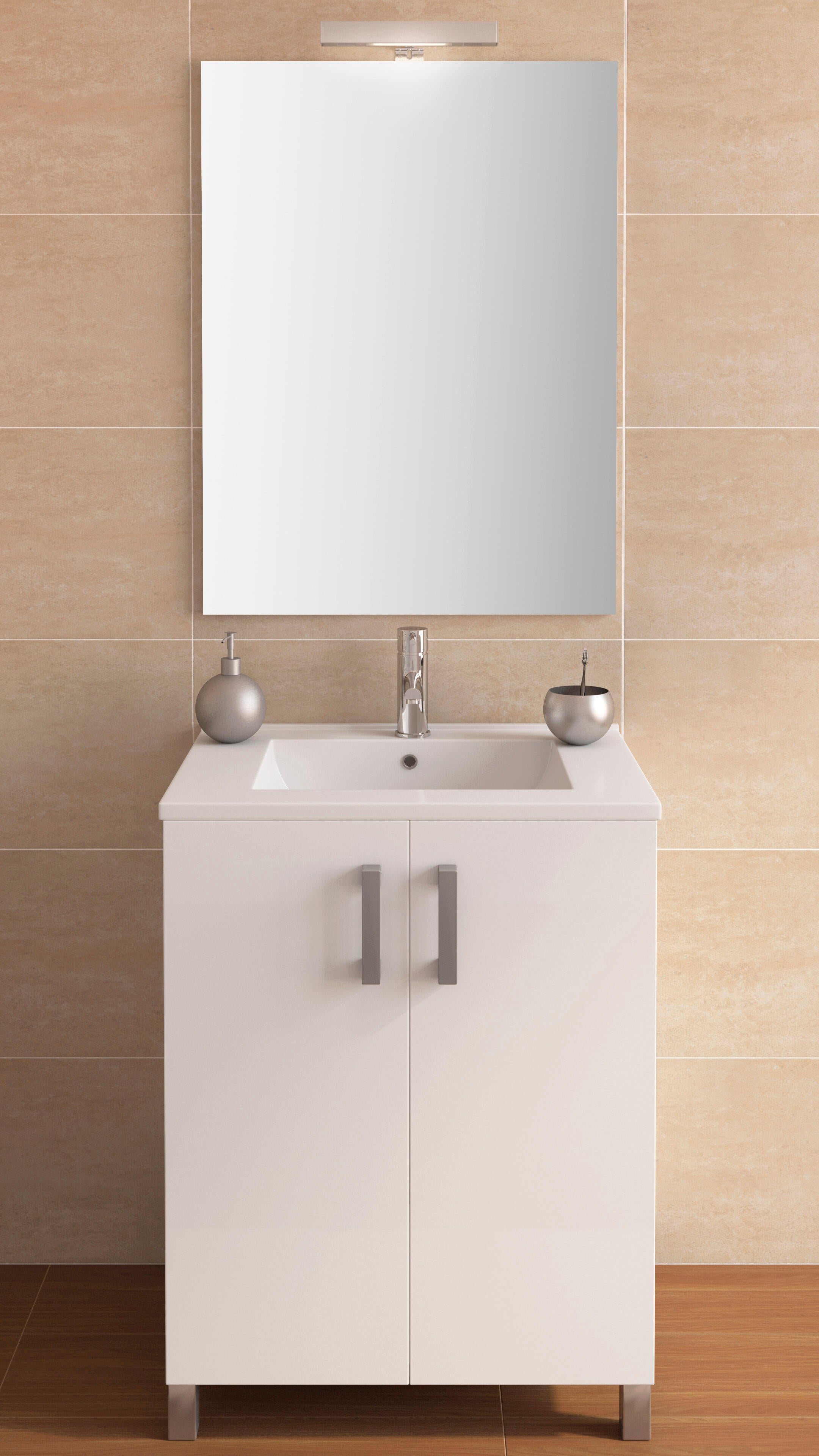 Calibre Gracias En todo el mundo Mueble de baño Eco blanco 60 x 45 cm | Leroy Merlin
