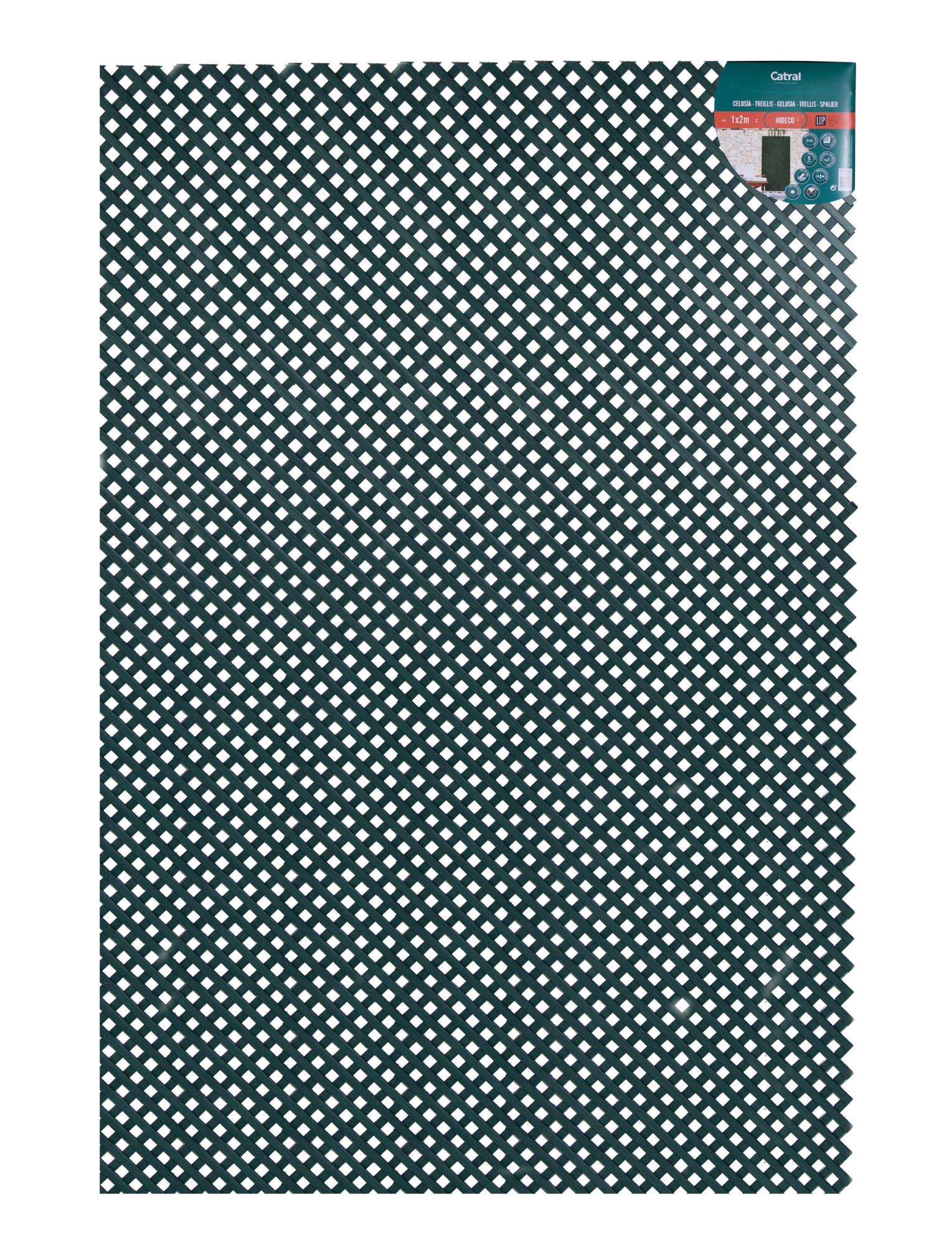 Celosía fija de composite de resina y madera verde 100 x 200 cm de la marca CATRAL GARDEN AND HOME