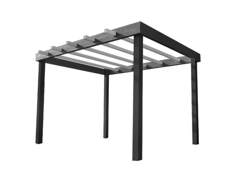 Pérgola de madera Huetor gris 300 x 300 cm Leroy Merlin