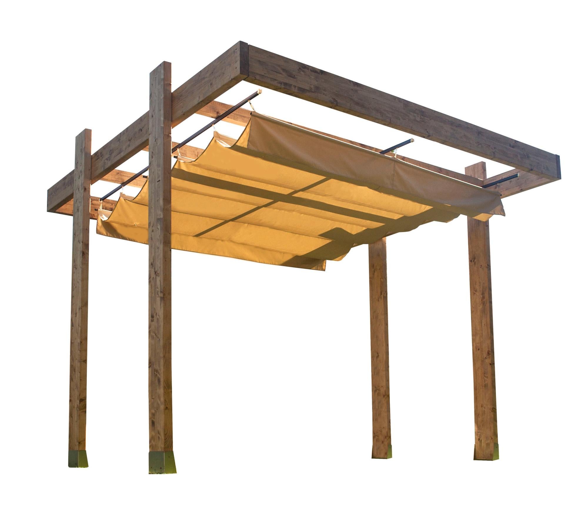 Pérgola de madera Canfranc marrón 300 x 300 cm Leroy Merlin