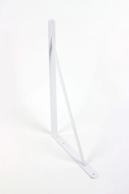brumoso nacimiento grua Escuadra fija REFORZADA Blanco brillante Alt. 32 x An. 50 cm | Leroy Merlin