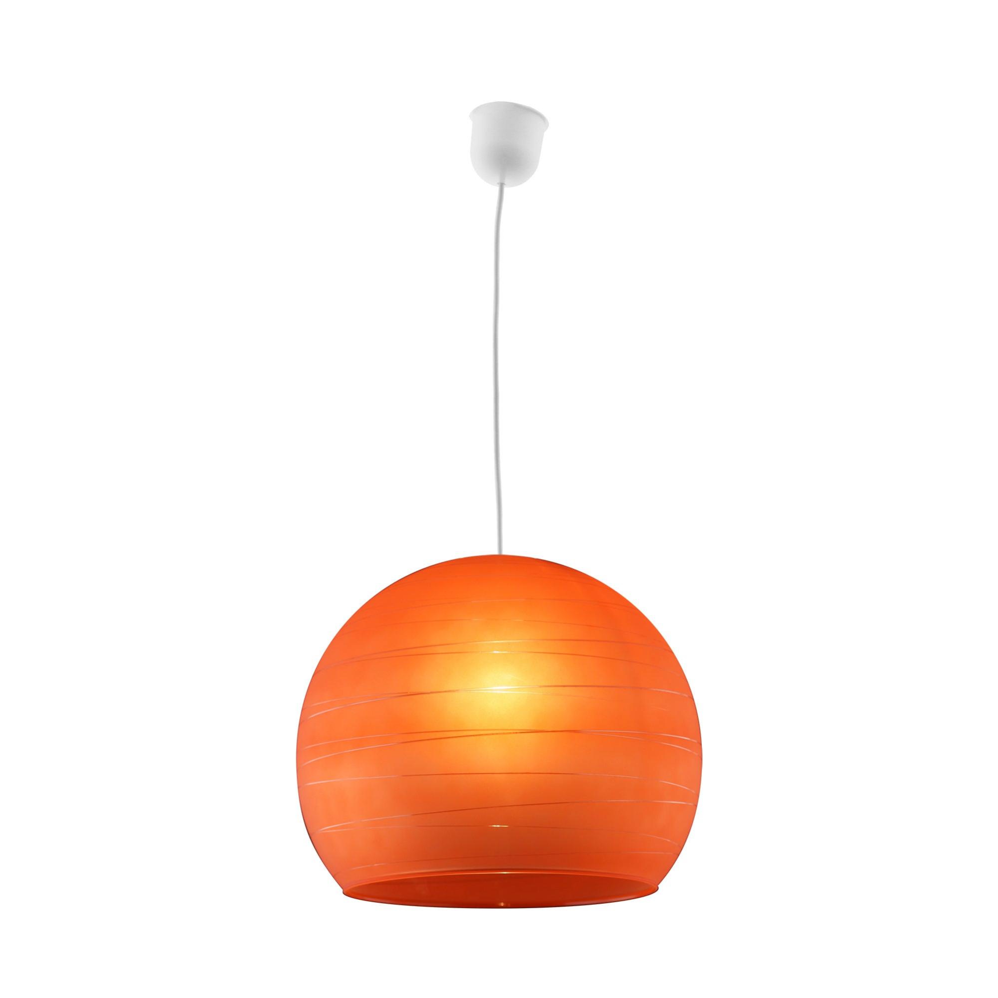 Lámpara de techo boulé naranja 1l e27