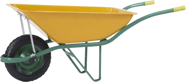 Carretilla De Obra Acero Pintado De 90 Litros Amarillo Leroy Merlin