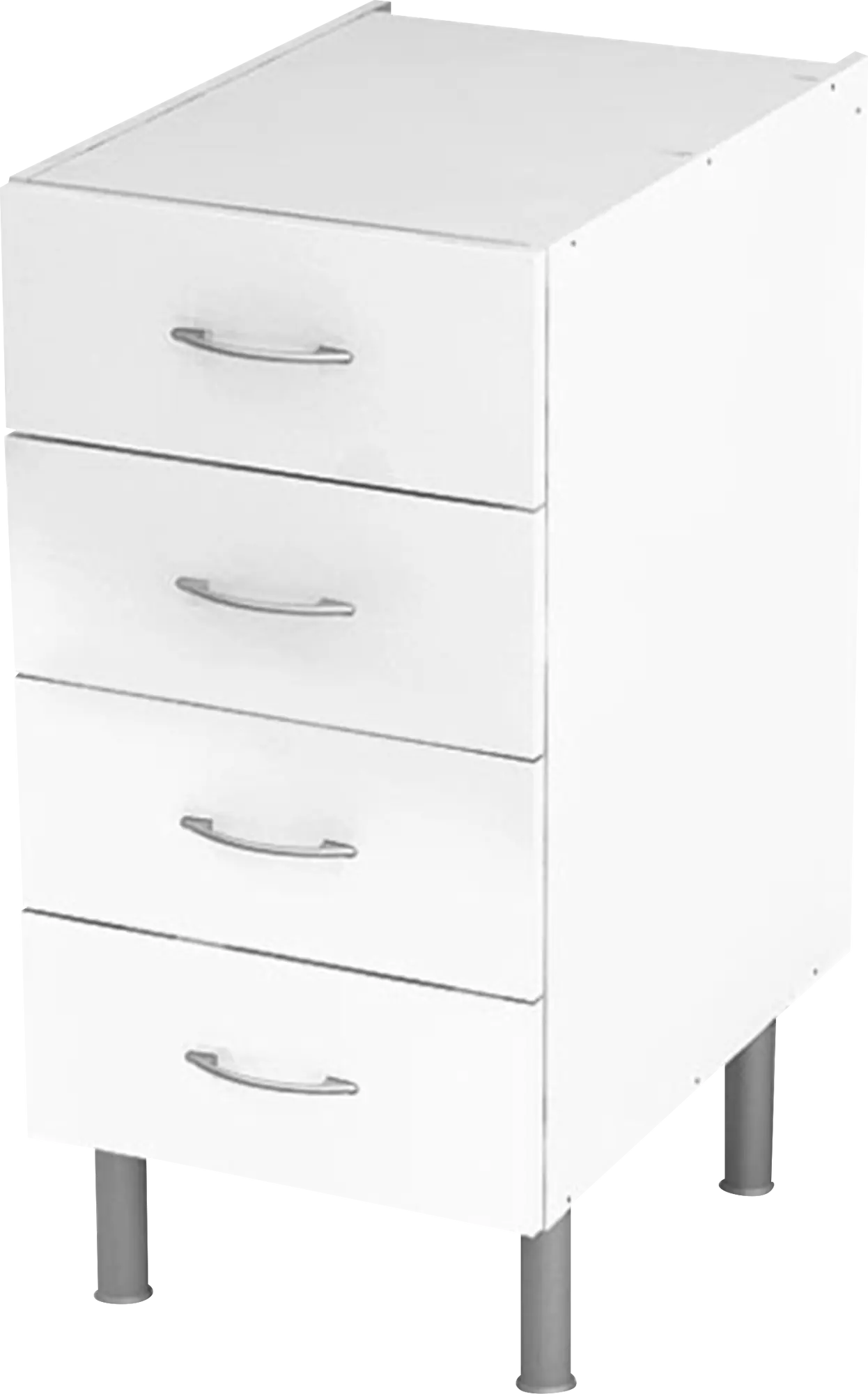 Mueble BASIC blanco 4 cajones fabricado en aglomerado 40 x 70 cm | Leroy Merlin