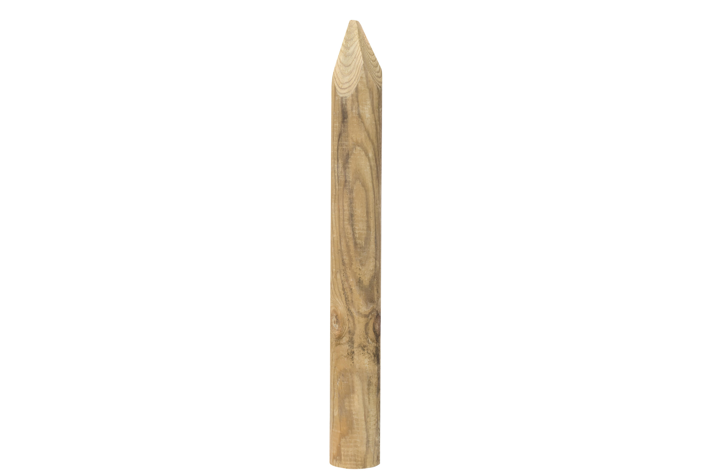 Poste redondo de madera con punta 10x200 cm