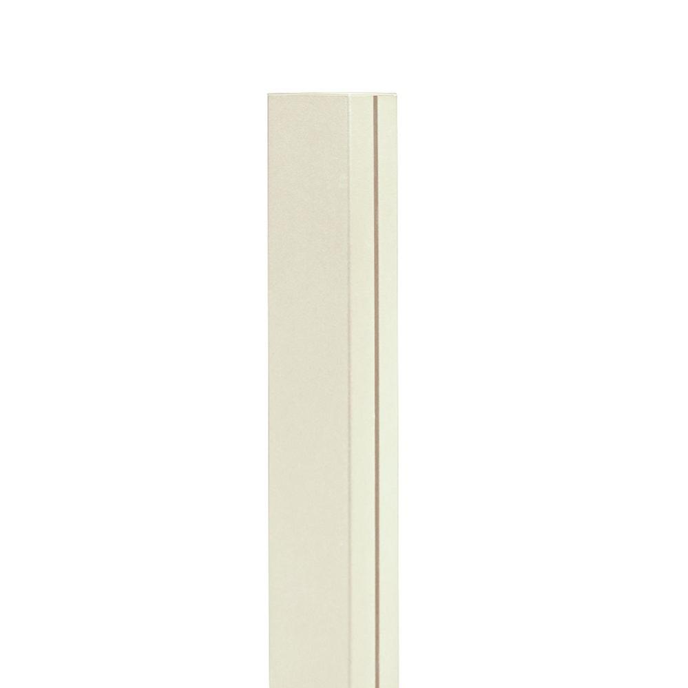 Poste de aluminio para panel mosaic blanco 6x6x215 cm