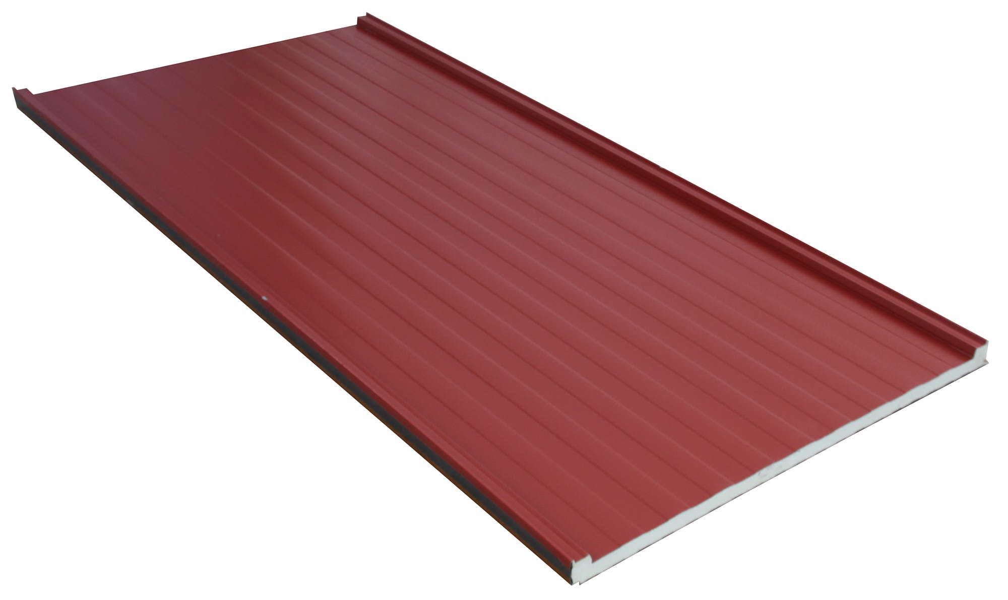 Panel sándwich rojo/blanco 3500x1000x30 mm