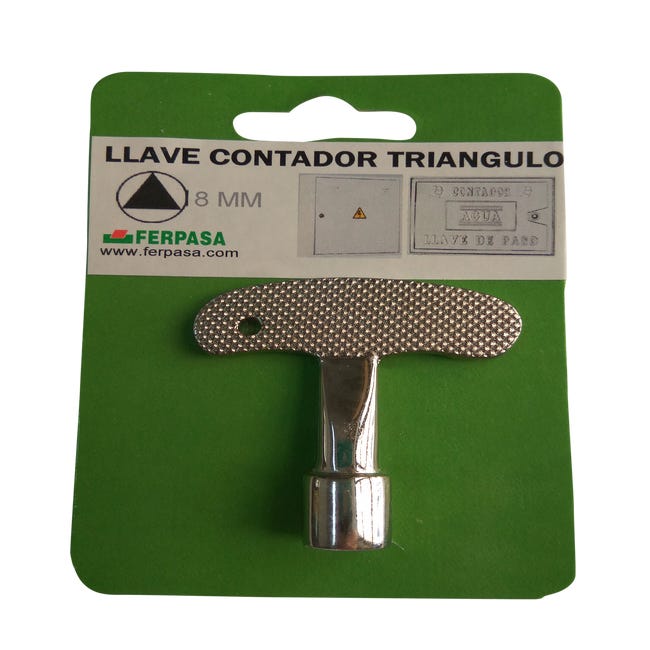 Llave Triangulo 10 mm AGA para contadores de agua o luz.