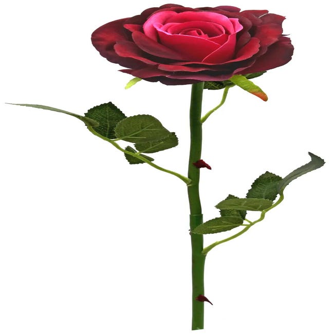 Planta artificial Rosa en color violeta de 62 cm de altura | Leroy Merlin