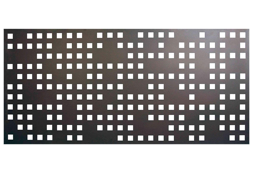 Valla s/muro doorself tetris de acero galvanizado 189x72 cm óxido