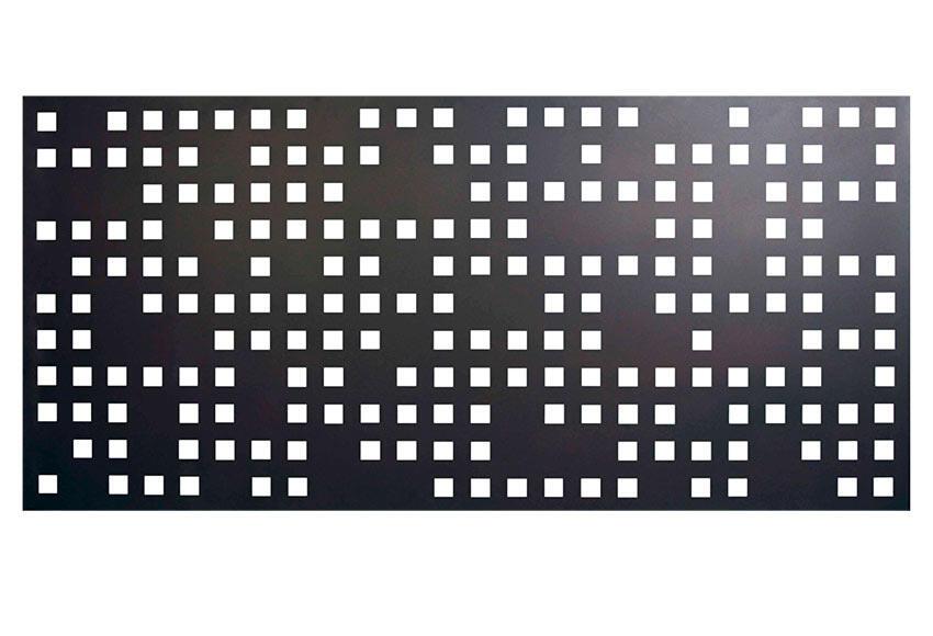 Valla s/muro doorself tetris de acero galvanizado 189x72 cm negra