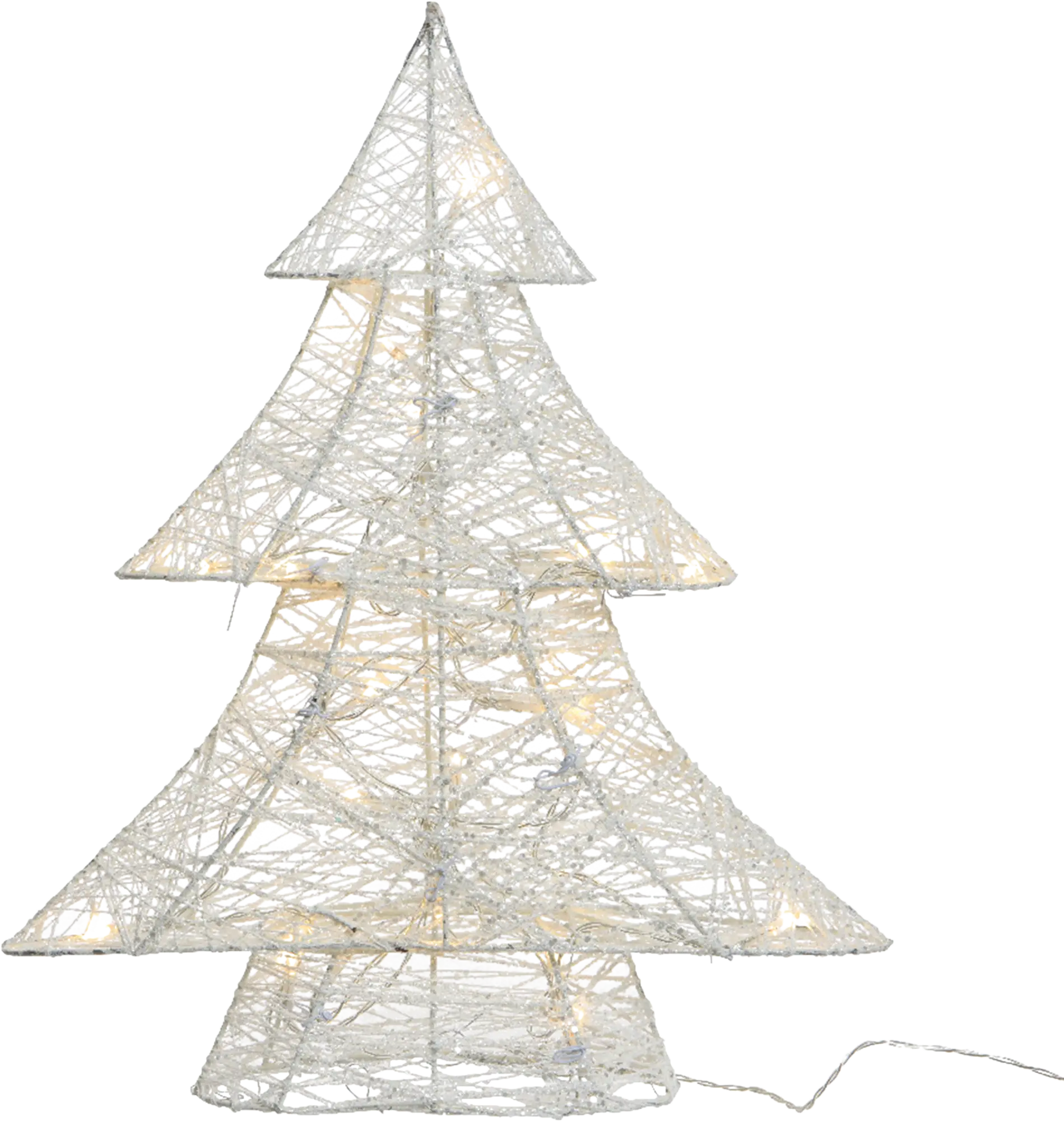 Árbol navideño blanco con 20 luces led 40 cm