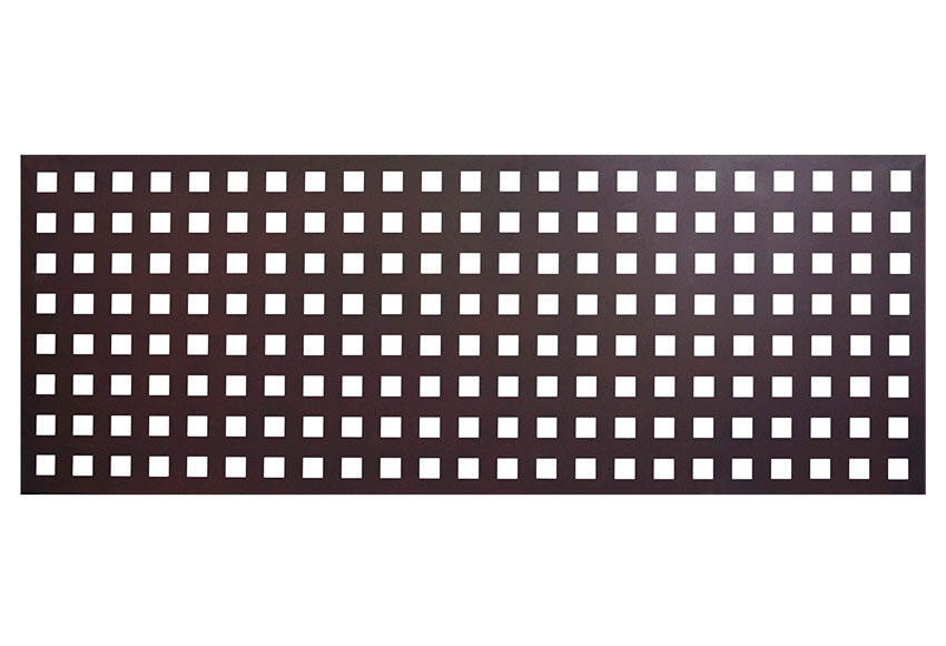 Valla de jardín doorself square de acero galvanizado square óxido 195x94.5 cm