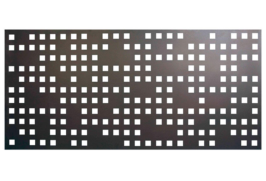 Valla de jardín doorself tetris de acero galvanizado óxido 195x94.5 cm