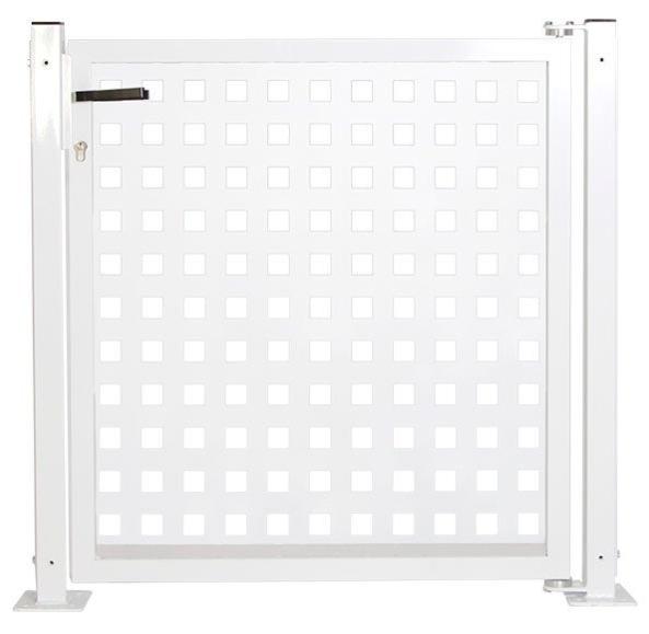 Kit puerta para valla doorself square 116x93,5 cm blanco