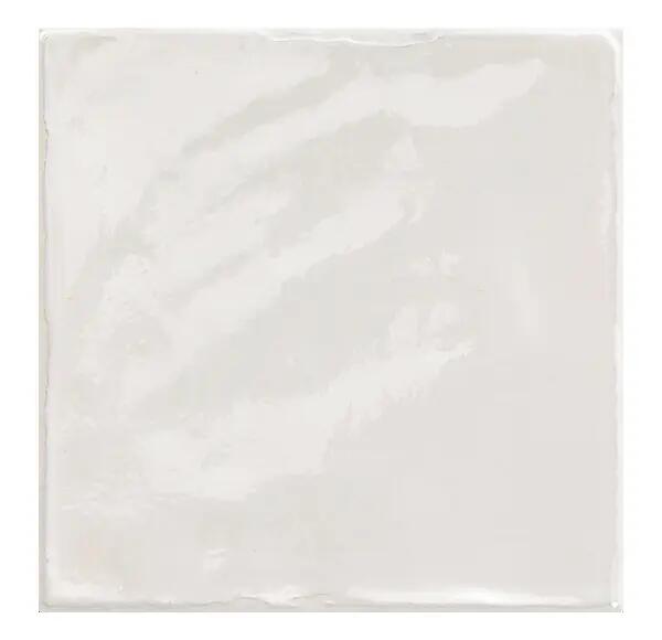 Azulejo efecto zellige blanco brillante 20x20 cm vitta