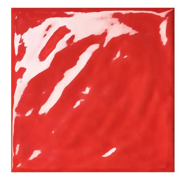 Azulejo efecto zellige rojo brillante 20x20 cm vitta