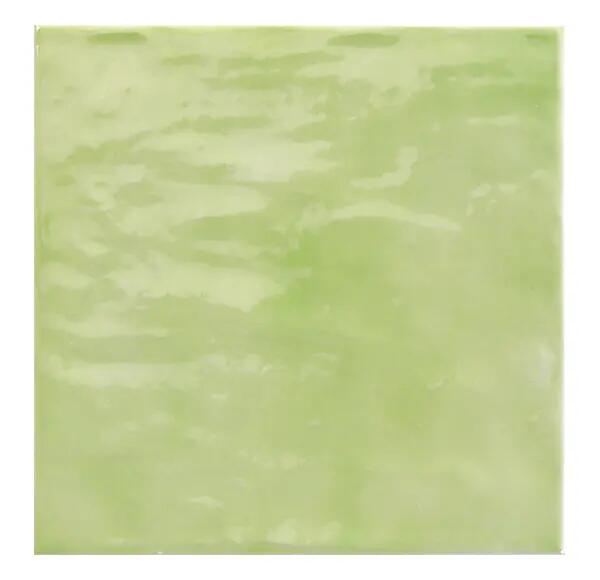 Azulejo efecto zellige verde brillante 20x20 cm vitta