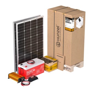 Kit 4 paneles solares de 100W, inversor de 1000W, 2 Baterias de Gel  100Ah,12V