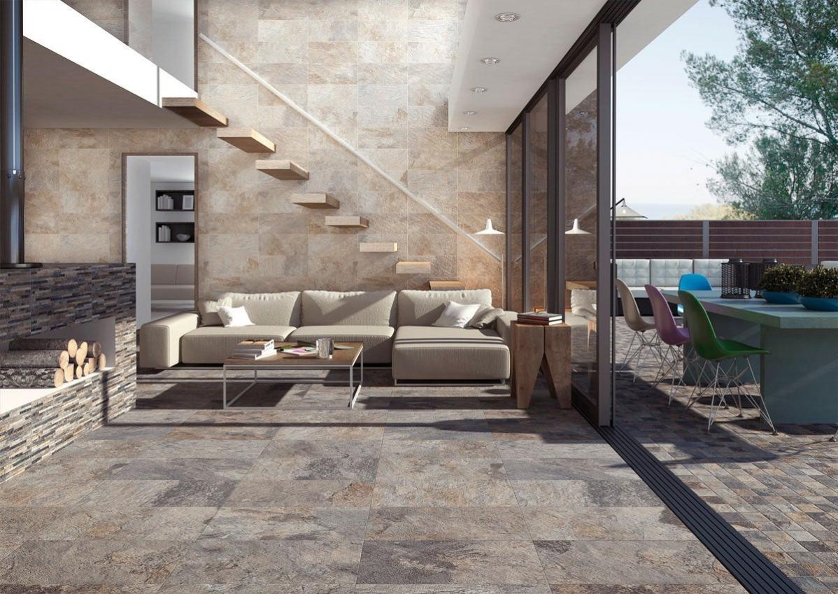 Suelo/azulejo porcelánico ardesia efecto piedra  pizarra beige 32x62.5 cm de la marca GAYAFORES