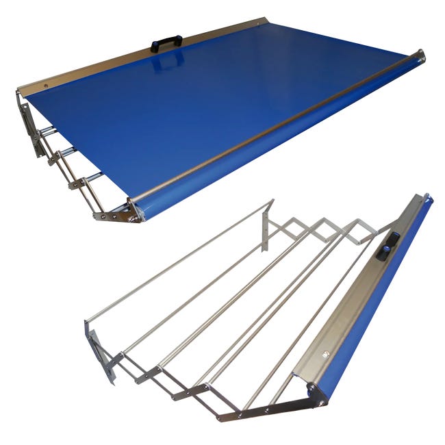 Tendedero barras extensible para pared de aluminio de 140x23x75 | Leroy Merlin